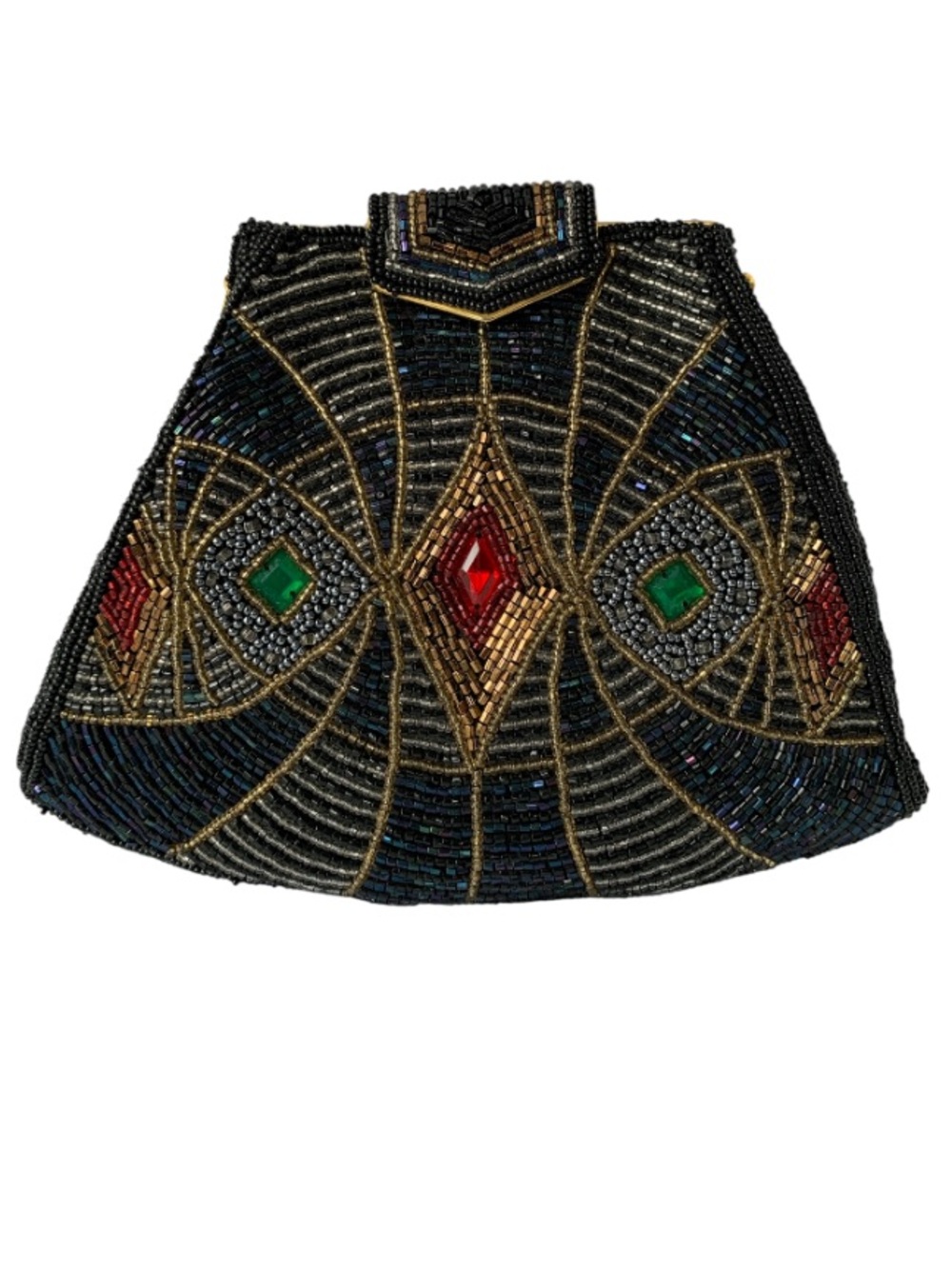 Vintage Henry Birks Beaded Art Deco Evening Clutch, no strap